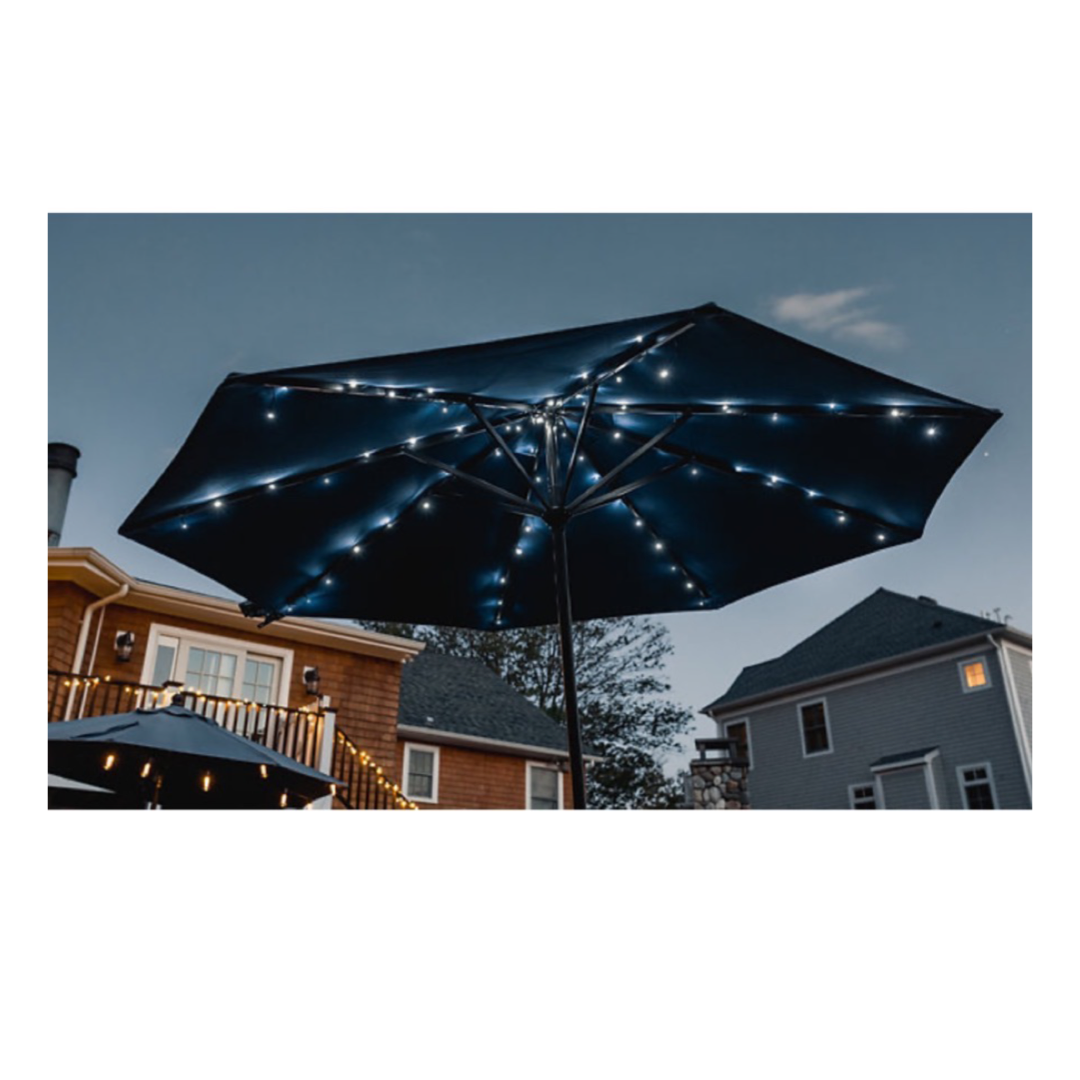 Umbrite Solar Umbrella String Lights 72 Ultra Bright Warm White LED  - Eco Friendly