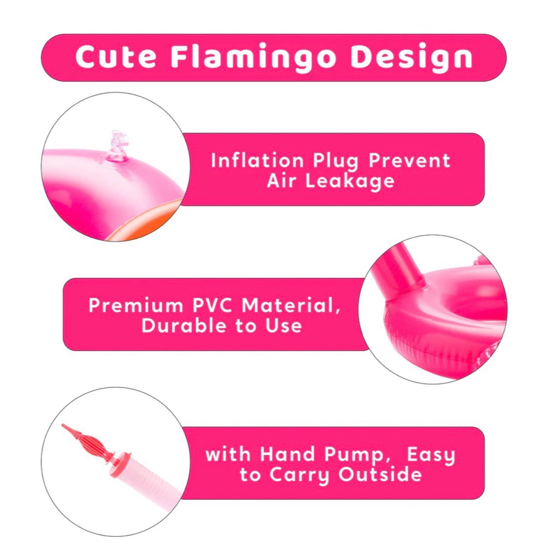 12pc Joyin Inflatable Flamingo Ring Toss Games With Hand Pump - Pool Time Fun