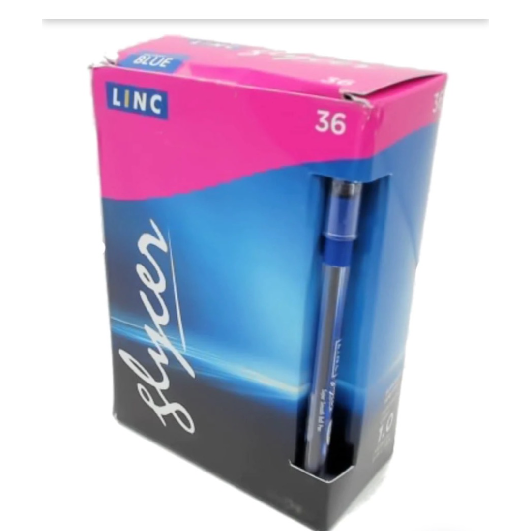 36pk Link Glycer Blue Ink 1.0 Medium Tip Ballpoint Pens - Advanced Grip