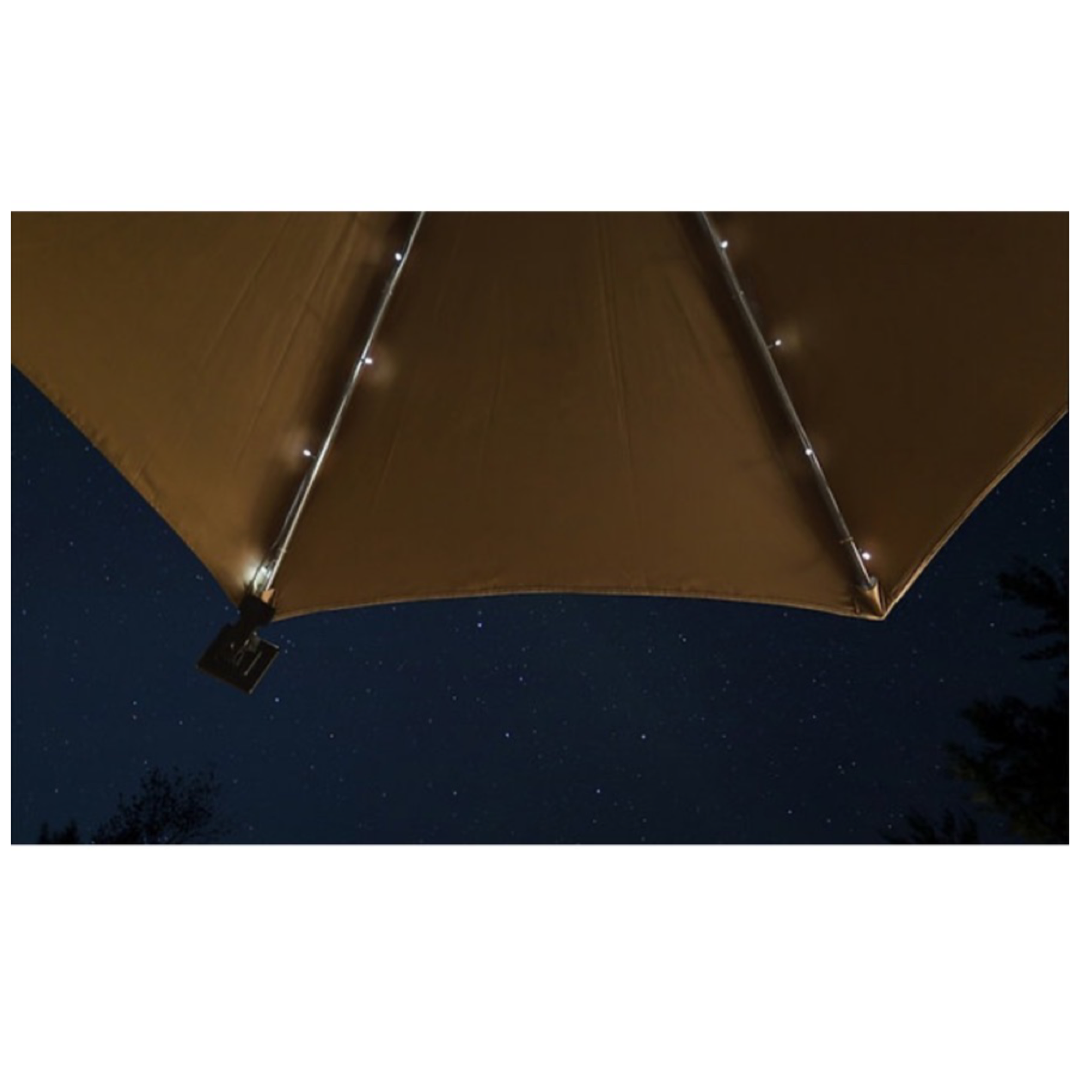 Umbrite Solar Umbrella String Lights 72 Ultra Bright Warm White LED  - Eco Friendly