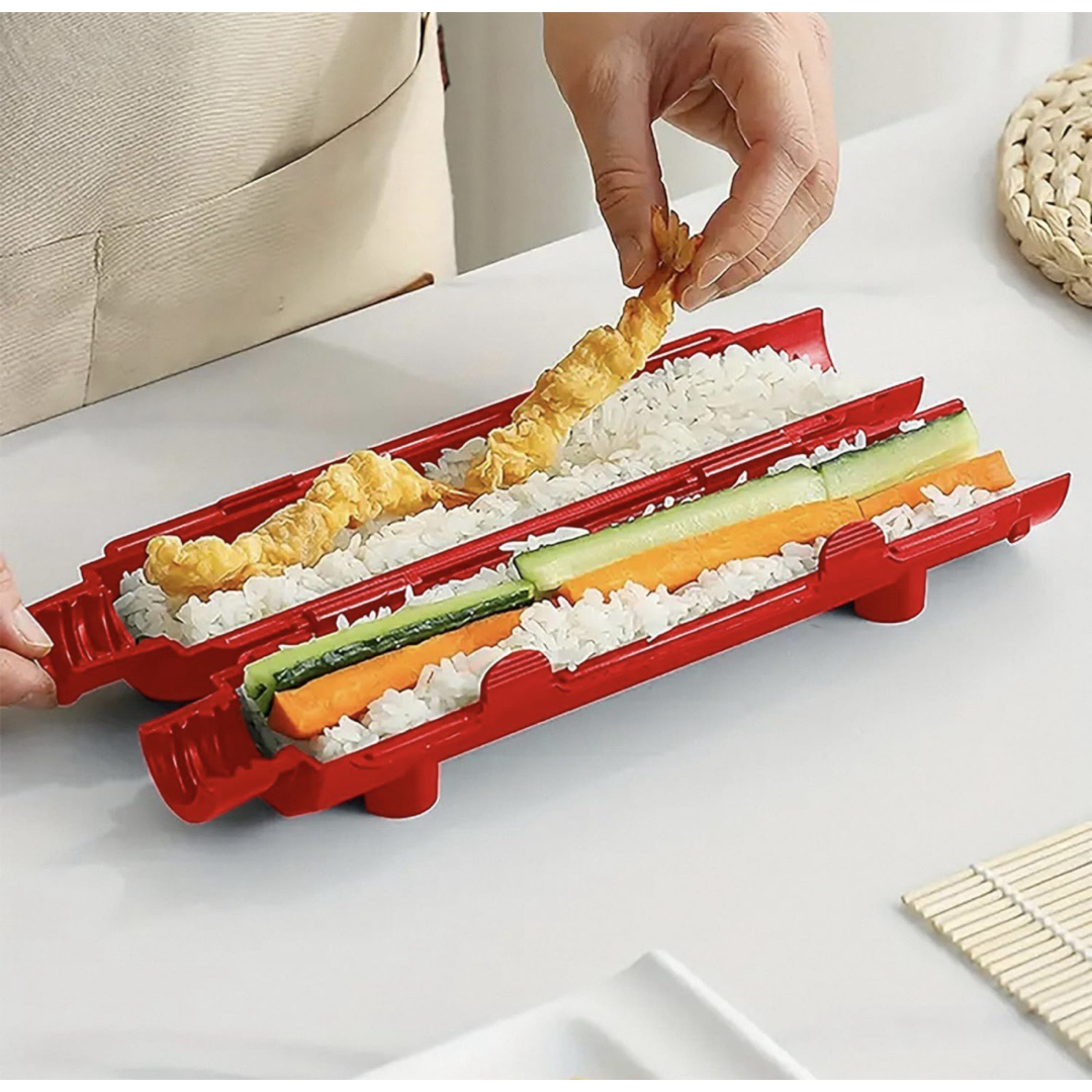 16pc Deluxe Sushi Making Kit w/Bazooka & Rolling Mat - Make Your Own!