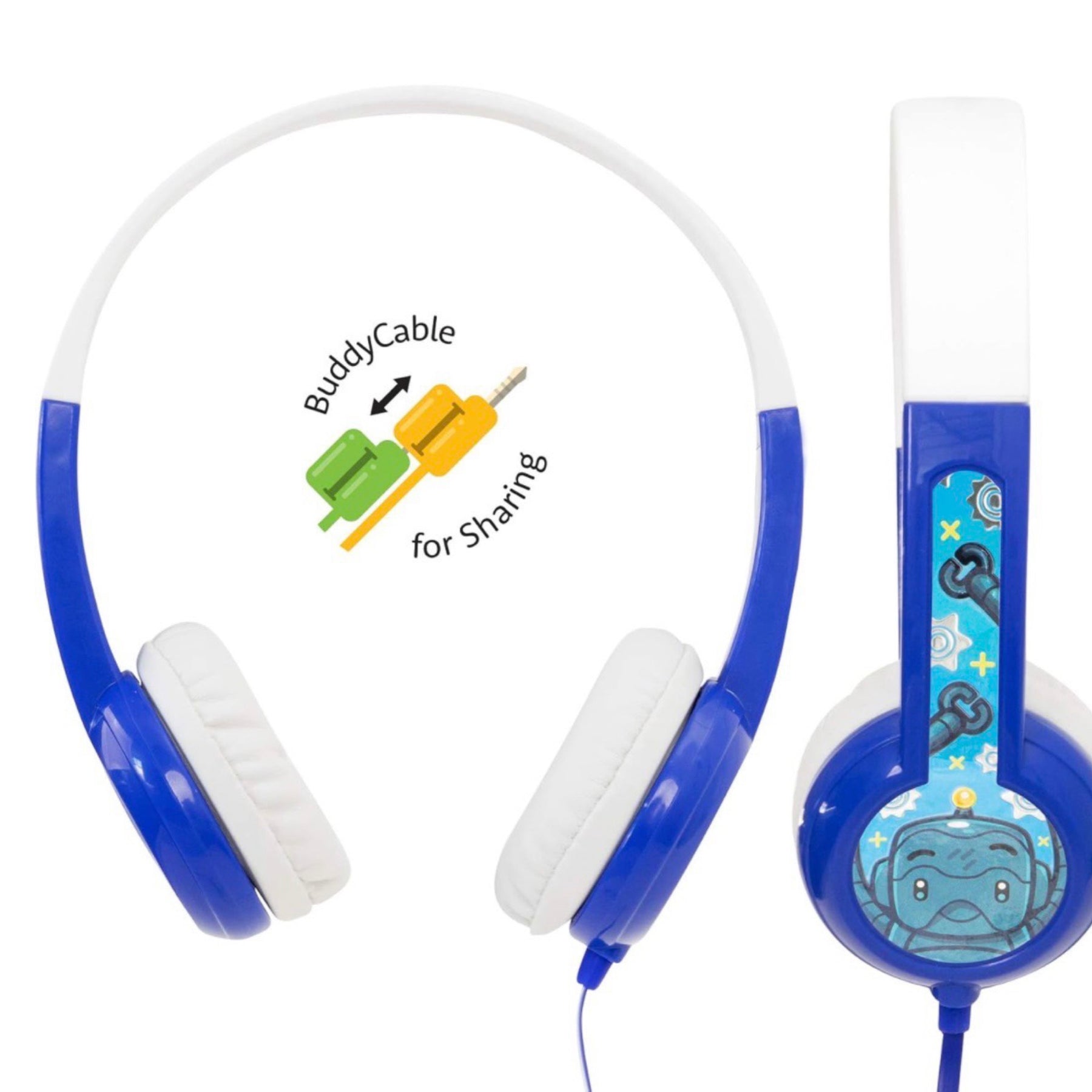 Onanoff BuddyPhones Volume Limiting Headphones for Kids - Safe Audio 85db