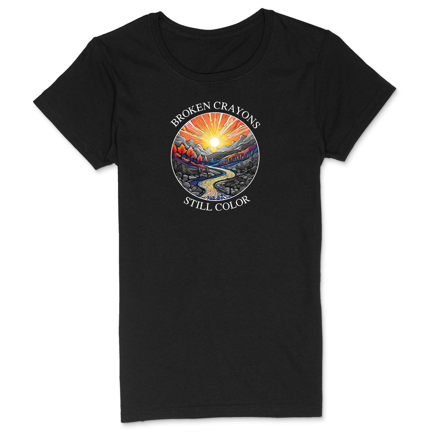 "Broken Crayons" Premium Midweight Ringspun Cotton T-Shirt - Mens/Womens Fits