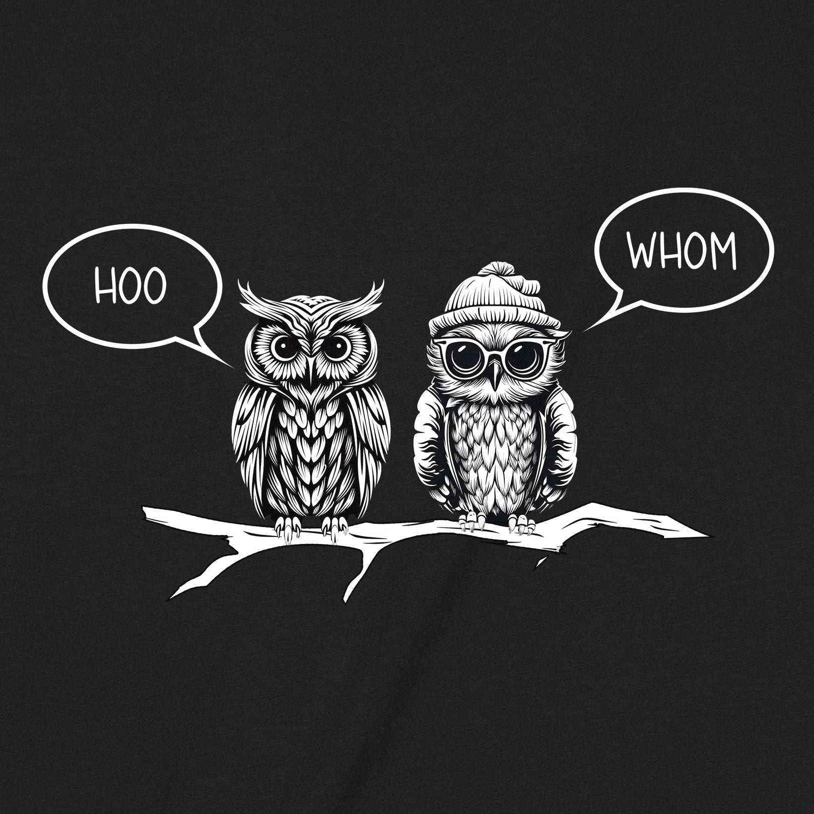 "Hoo, Whom" Premium Midweight Ringspun Cotton T-Shirt - Mens/Womens Fits