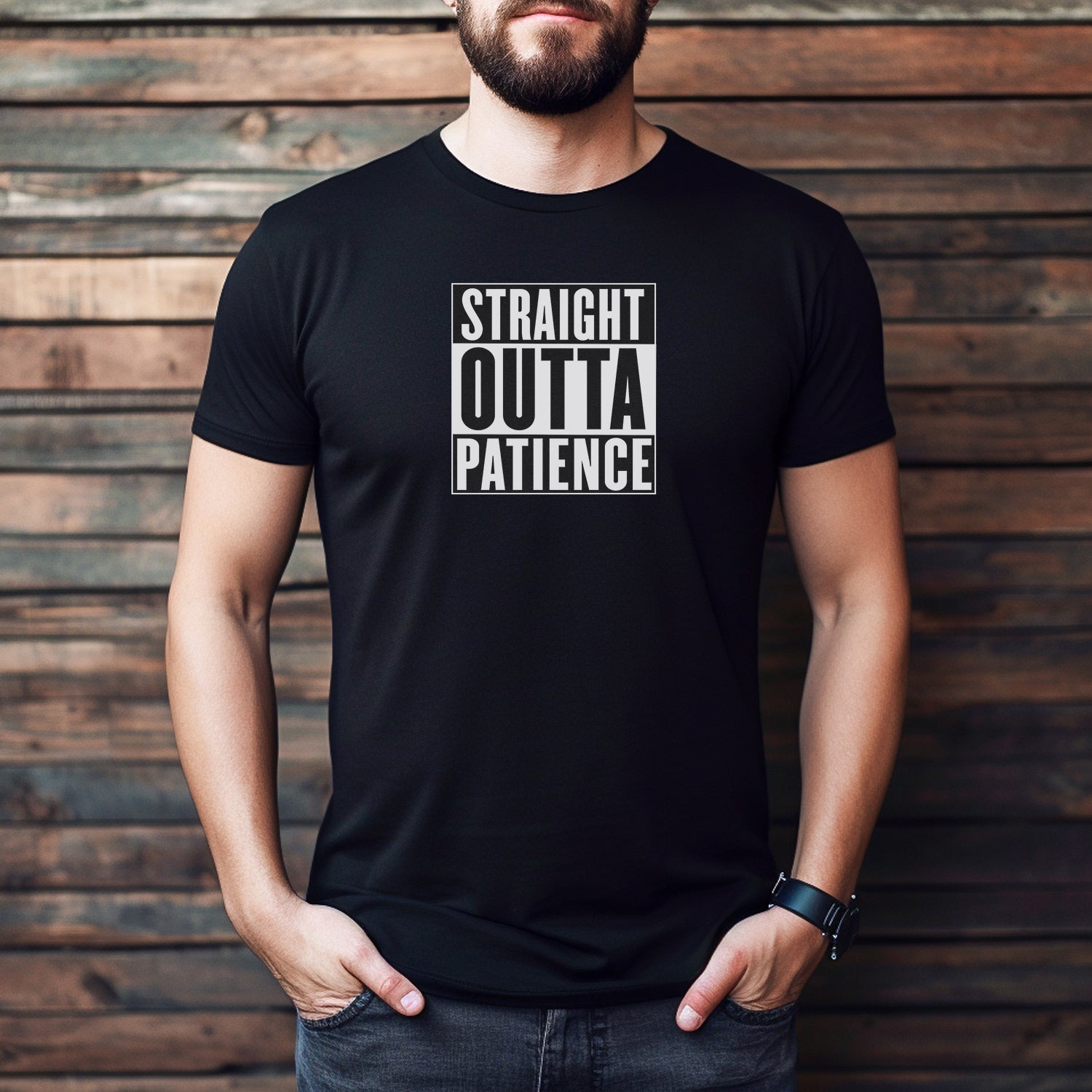 "Straight Outta Patience" Premium Midweight Ringspun Cotton T-Shirt - Mens/Womens Fits