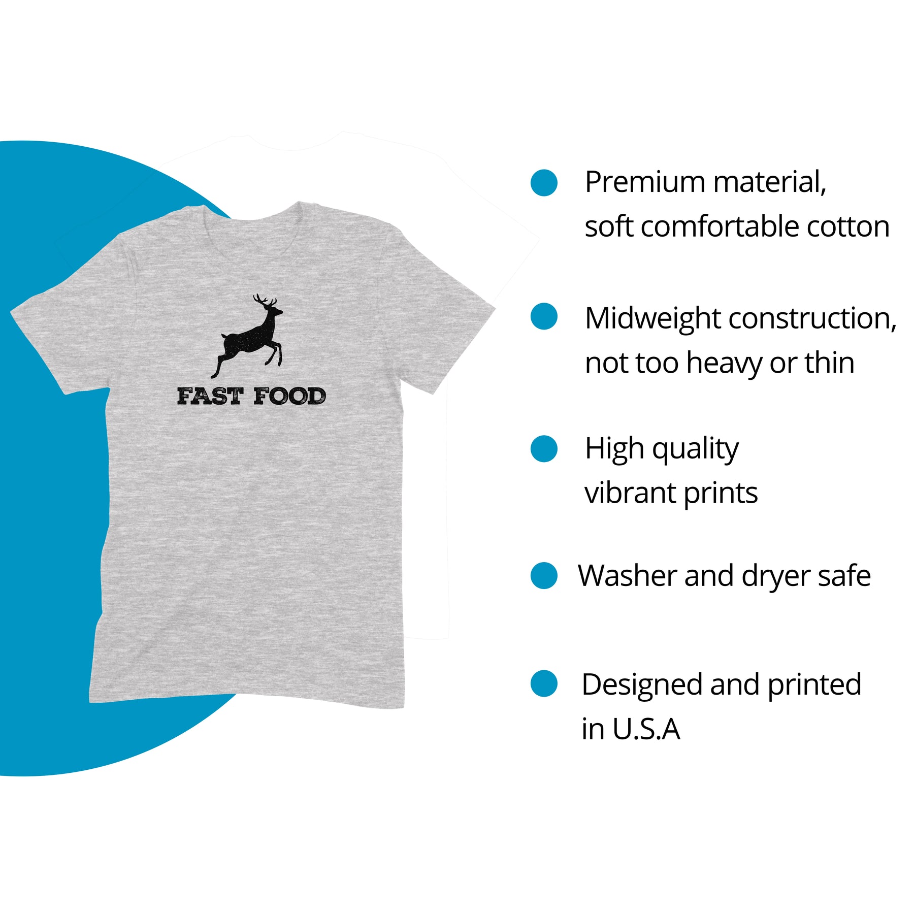 "Fast Food" Premium Midweight Ringspun Cotton T-Shirt - Mens/Womens Fits