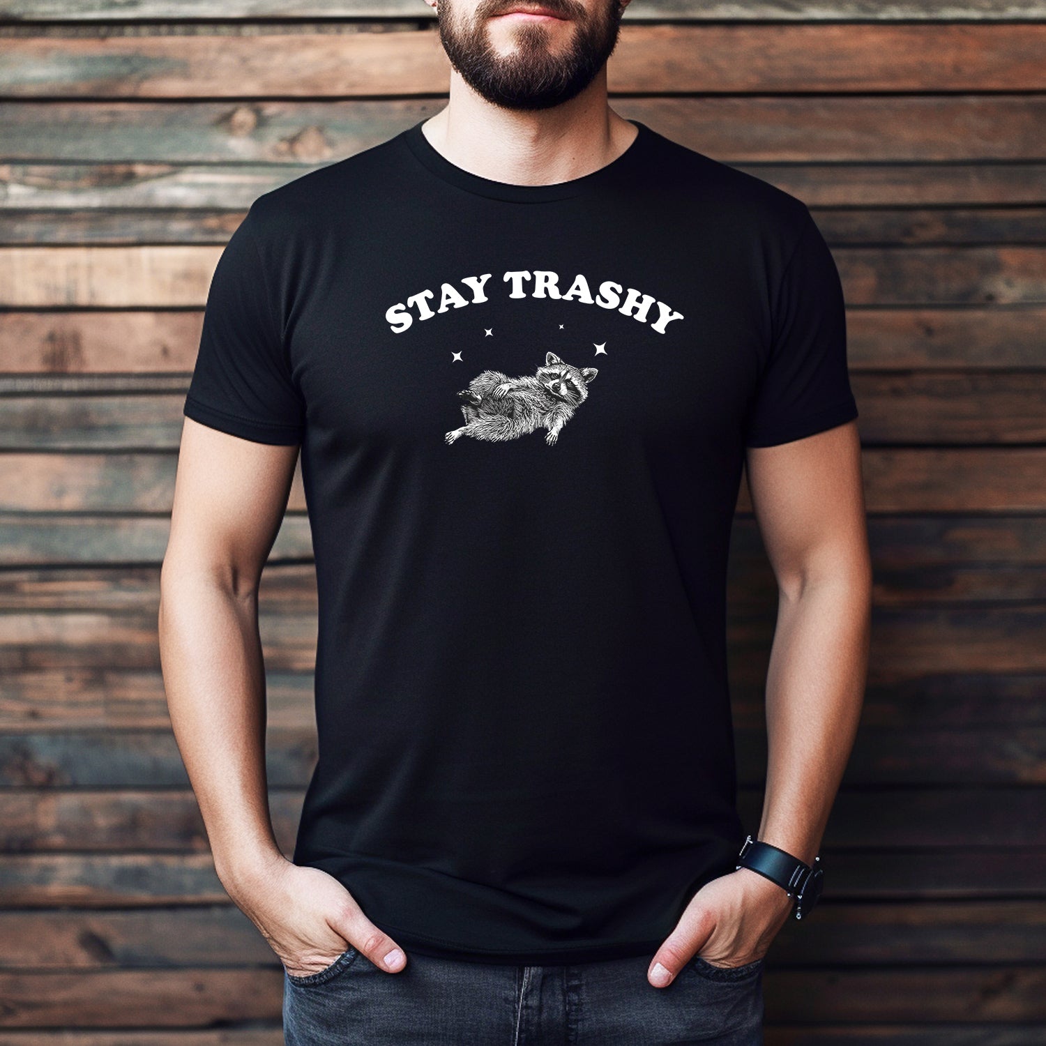 "Stay Trashy" Premium Midweight Ringspun Cotton T-Shirt - Mens/Womens Fits