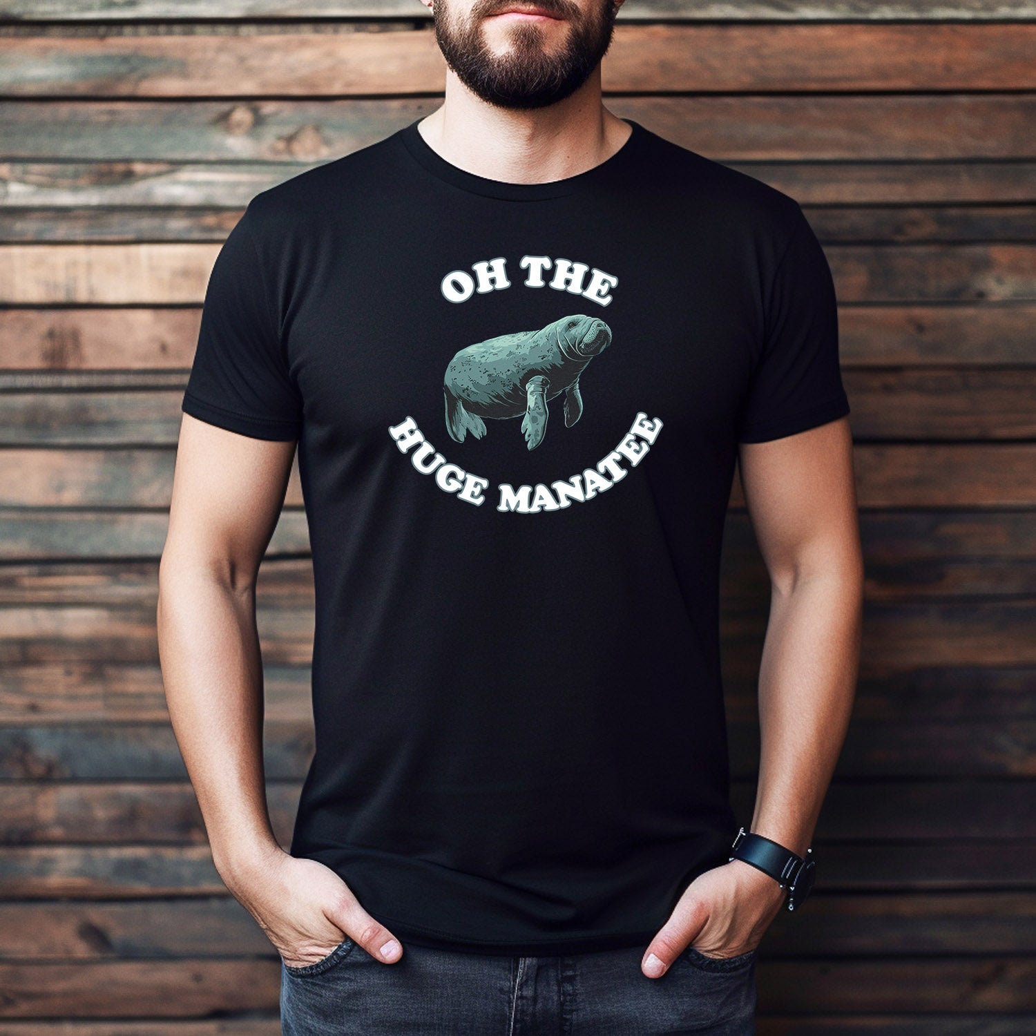 "Oh The Huge Manatee " Premium Midweight Ringspun Cotton T-Shirt - Mens/Womens Fits