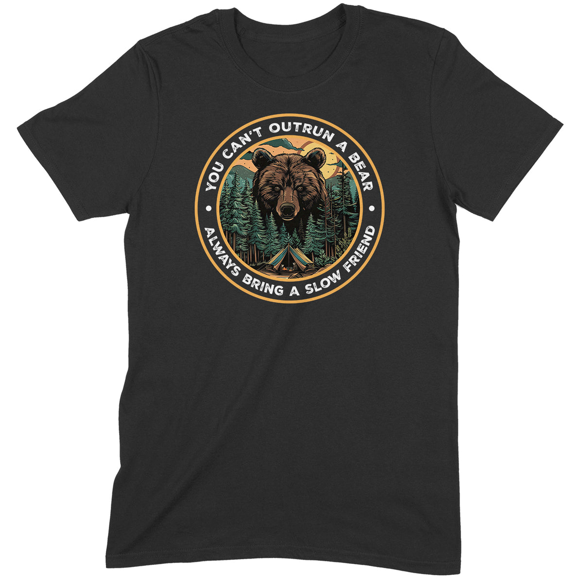 "Can't Outrun A Bear" Premium Midweight Ringspun Cotton T-Shirt - Mens/Womens Fits