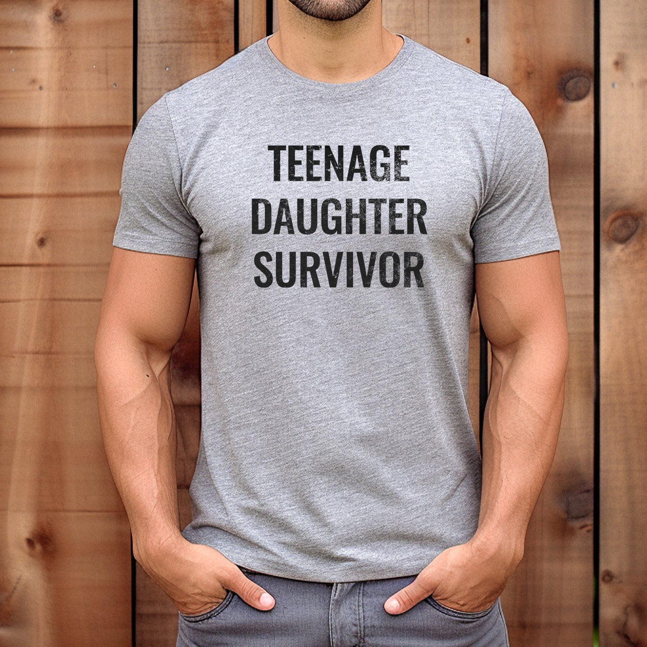 "Teenage Daughter Surviver" Premium Midweight Ringspun Cotton T-Shirt - Mens/Womens Fits