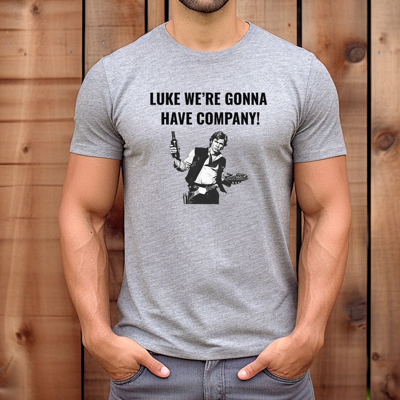 "Luke We're Gonna Have Company" Premium Midweight Ringspun Cotton T-Shirt - Mens/Womens Fits