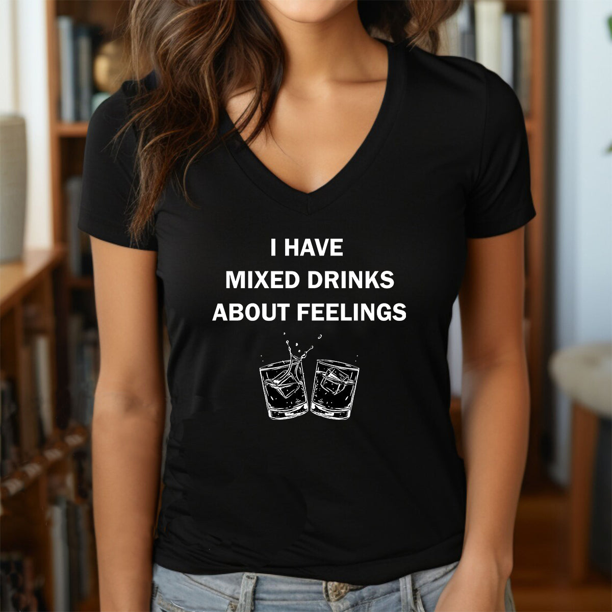 "Mixed Drinks About Feelings" Premium Midweight Ringspun Cotton T-Shirt - Mens/Womens Fits
