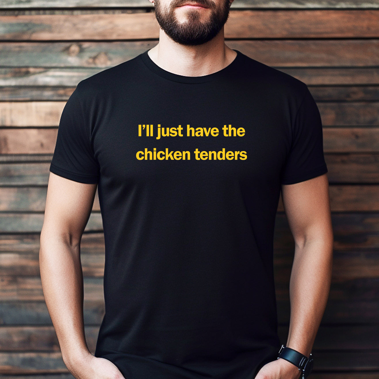 "I'll Just Have The Chicken Tenders" Premium Midweight Ringspun Cotton T-Shirt - Mens/Womens Fits