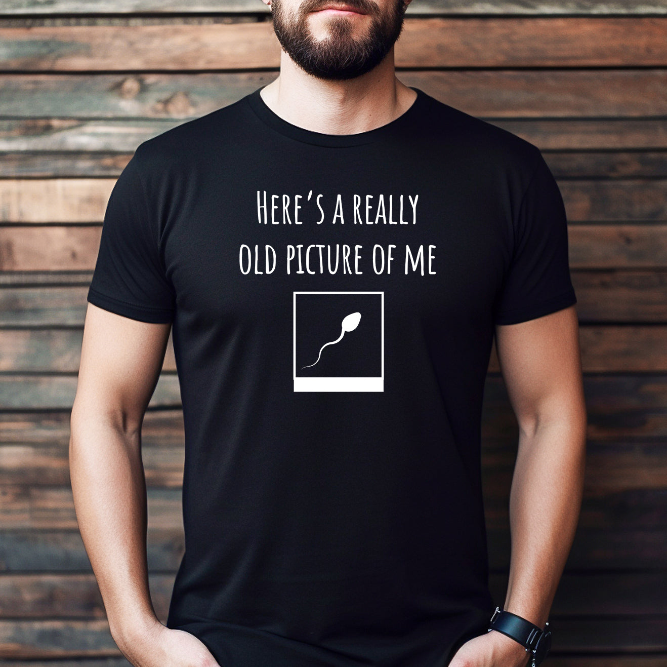 "Here's A Really Old Picture" Premium Midweight Ringspun Cotton T-Shirt - Mens/Womens Fits