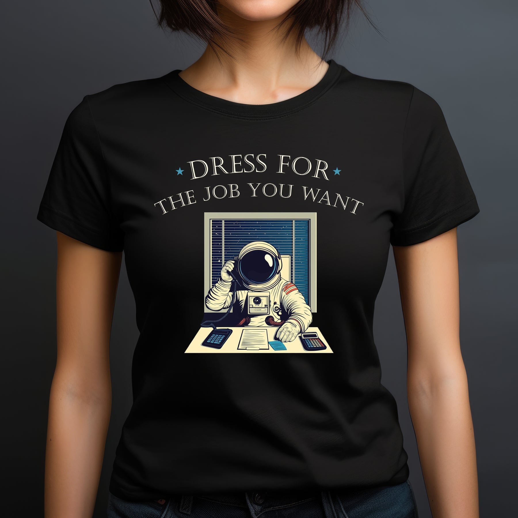 "Dress For The Job" Premium Midweight Ringspun Cotton T-Shirt - Mens/Womens Fits