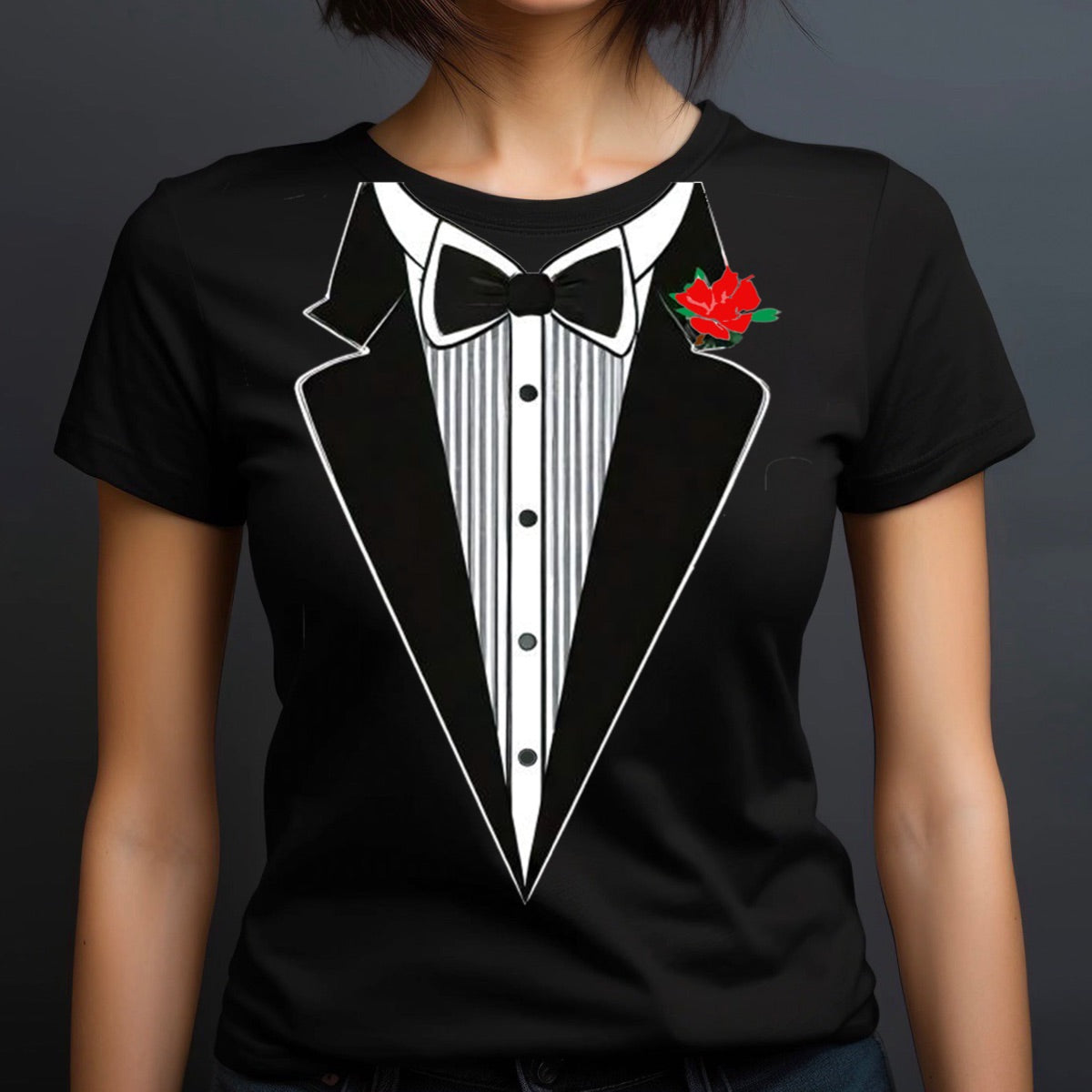 "Tuxedo Shirt" Premium Midweight Ringspun Cotton T-Shirt - Mens/Womens Fits
