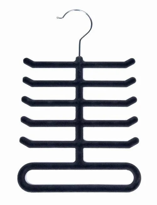 2pk Non-Slip Velvet Tie Hanger Organizer Racks – Get Organized!