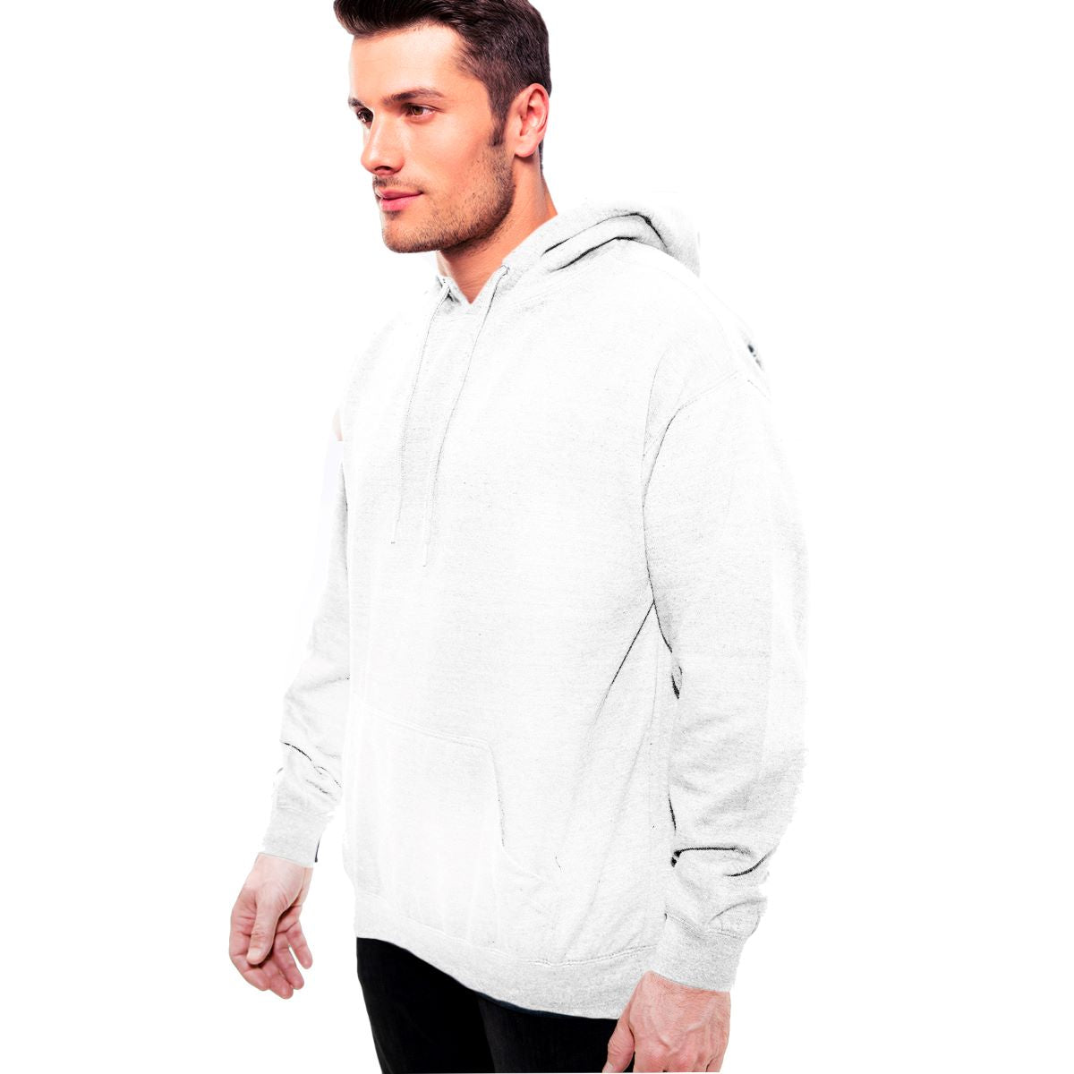 Men’s Pullover Hoodie – Ring-Spun Cotton, Fleece Lined, Pockets