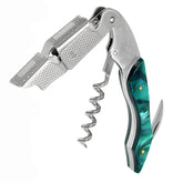Premium Waiter's Corkscrew Wine Opener - Jade Resin Inlay Handle