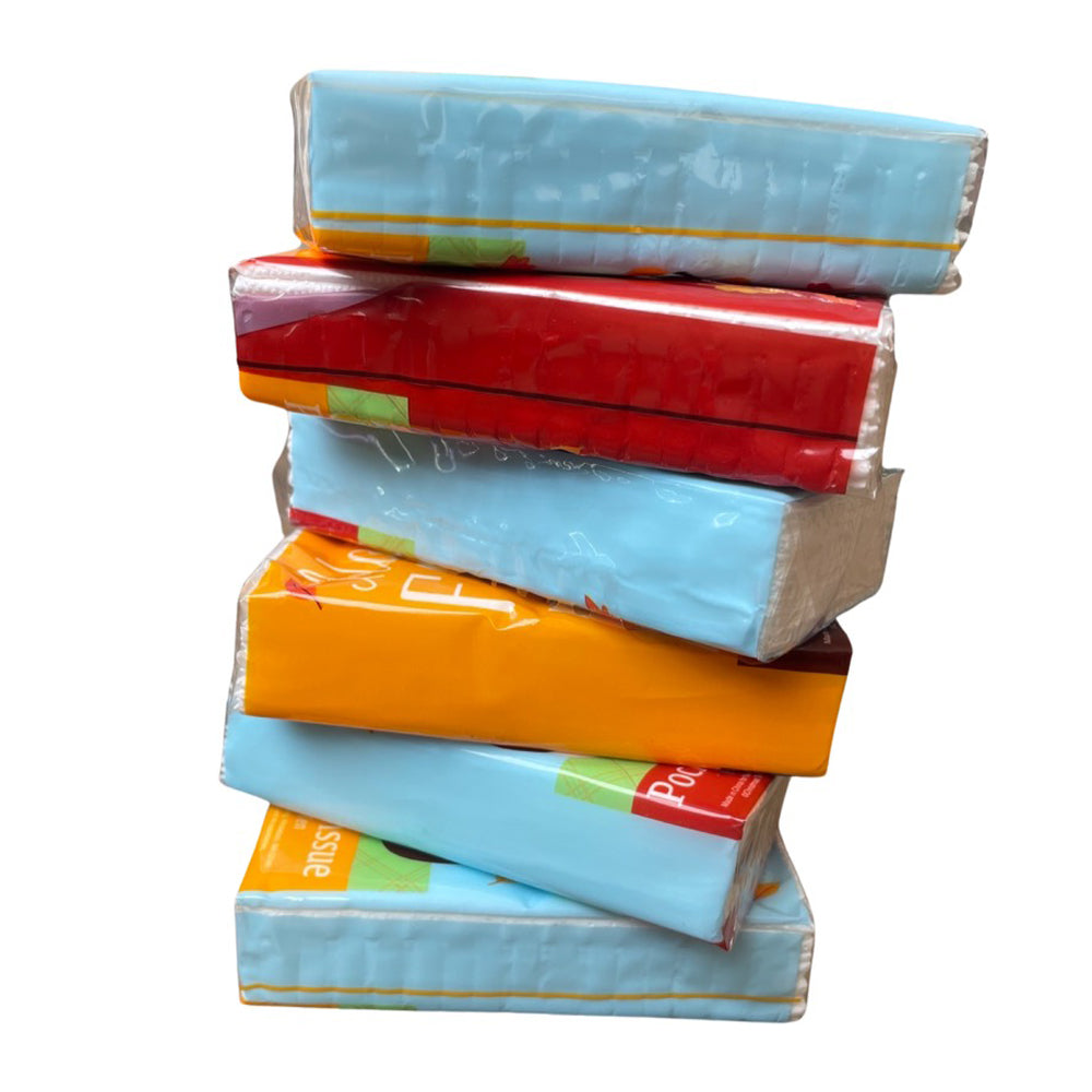 6pk Pocket Tissues, Fall, Autumn Theme – Extra Soft 2-Ply & 10ct In Each
