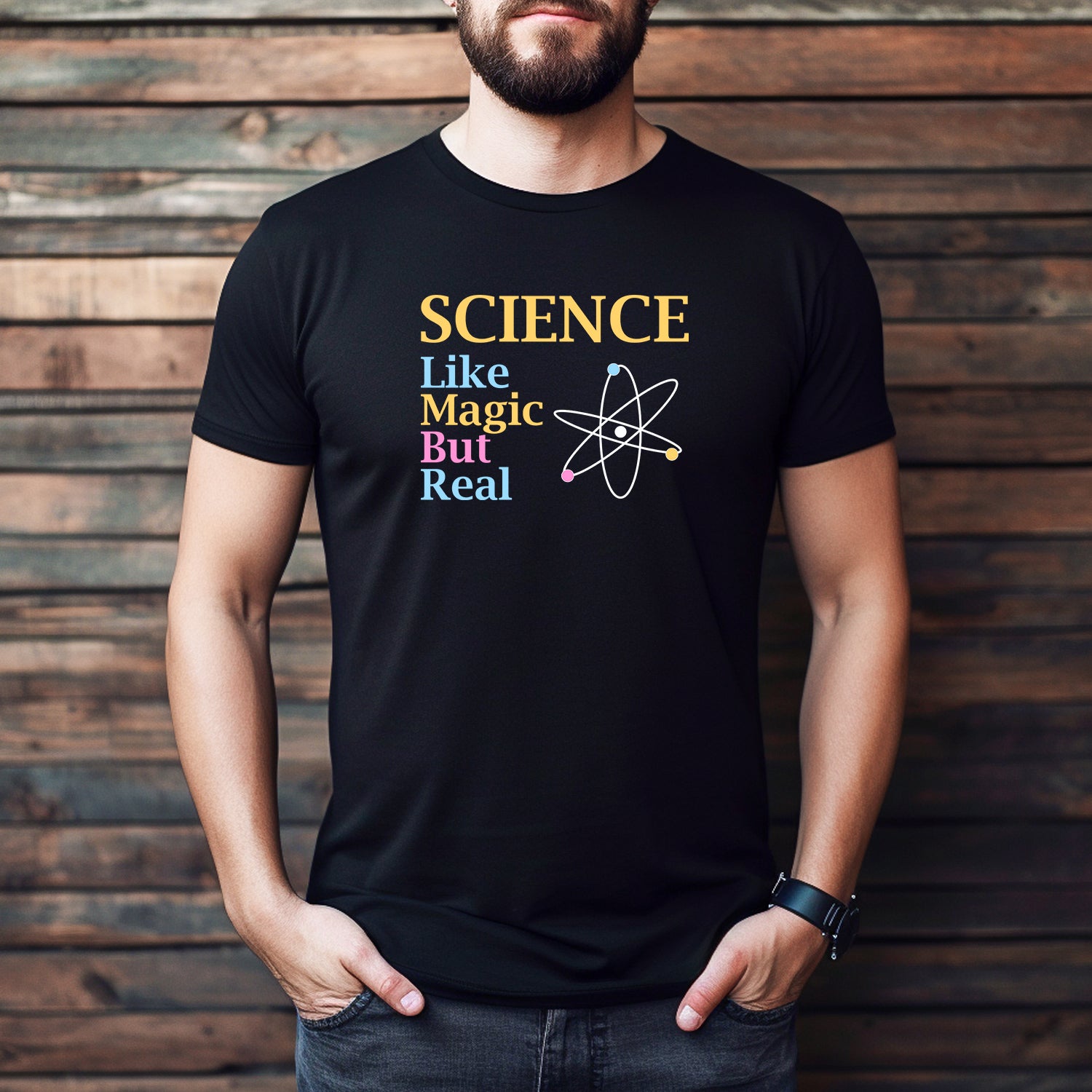 "Science- Like Magic But Real" Premium Midweight Ringspun Cotton T-Shirt - Mens/Womens Fits