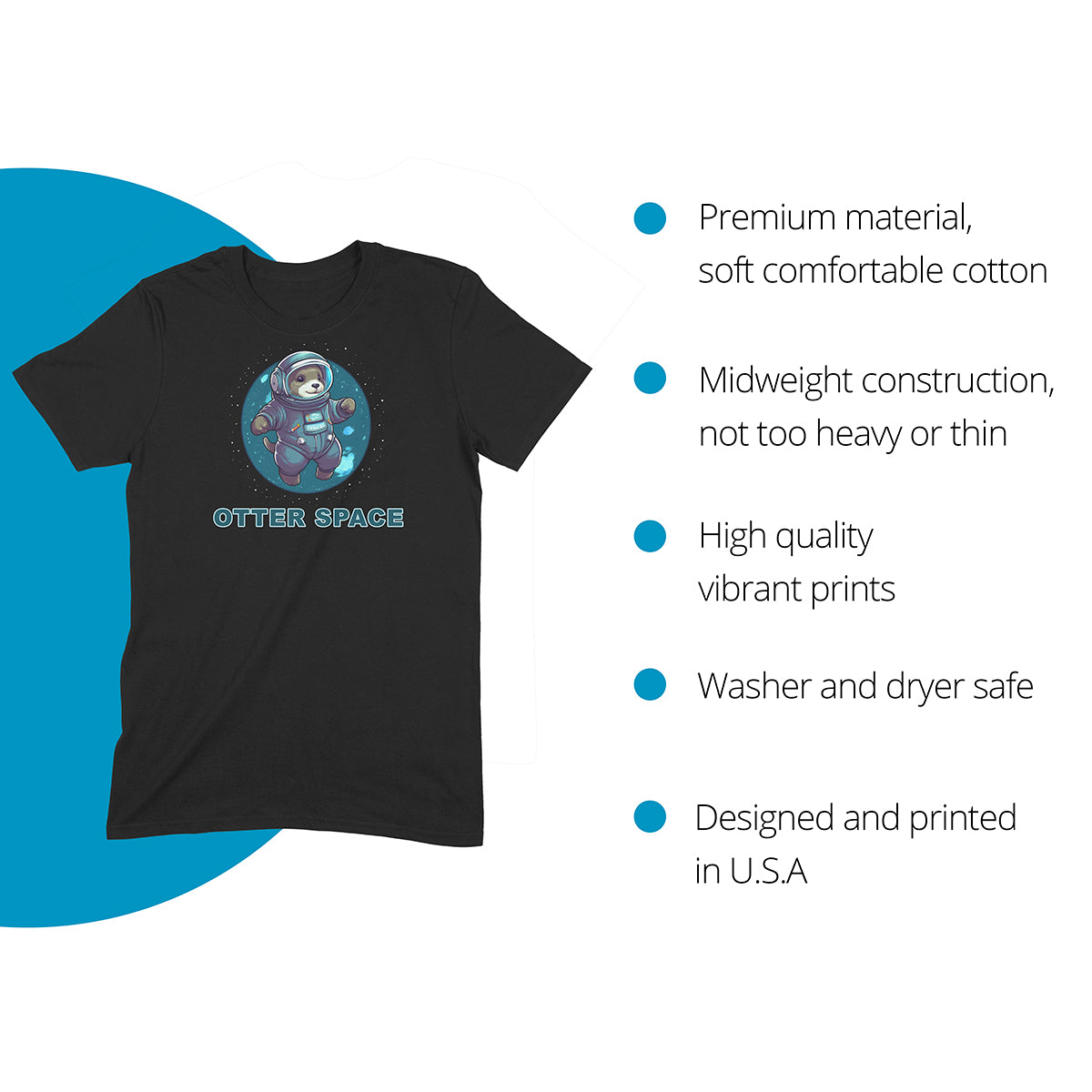 "Otter Space" Premium Midweight Ringspun Cotton T-Shirt - Mens/Womens Fits