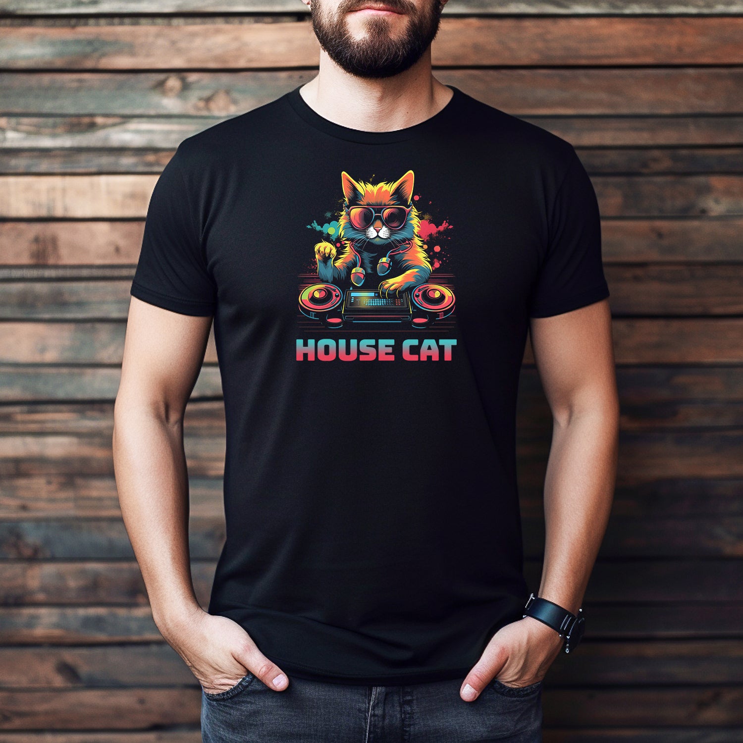 "House Cat" Premium Midweight Ringspun Cotton T-Shirt - Mens/Womens Fits