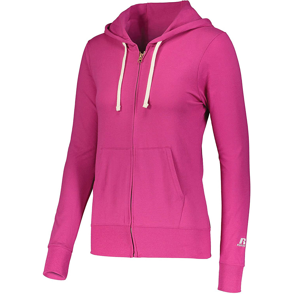 Russell Athletic Women’s Hoodie – Full Zip, Light Cotton Blend