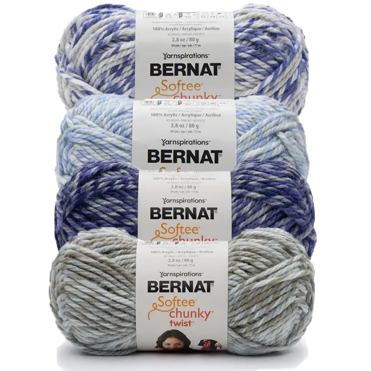 Bernat Dark Green Softee Chunky Yarn