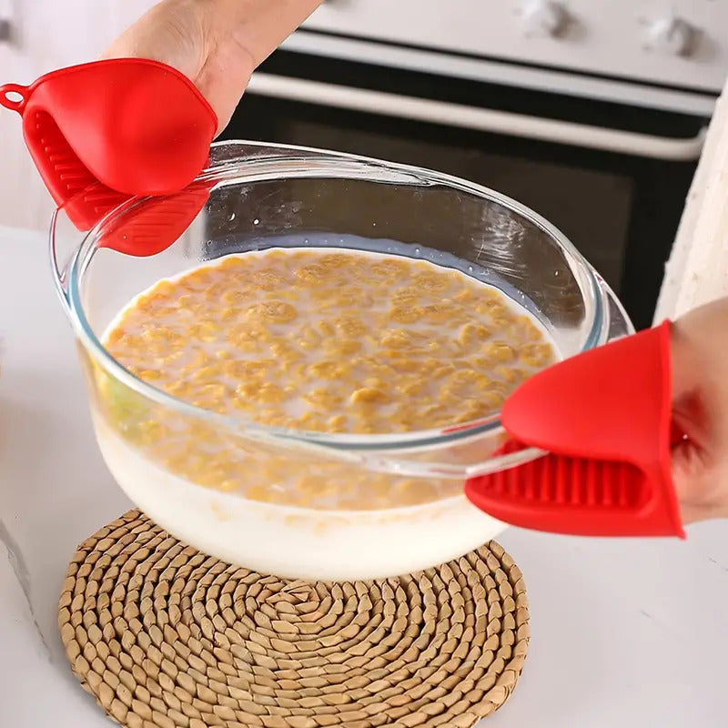 1pc Silicone Pinch Grip Pot Holder - Heat Resistant Finger Protectors, Right Or Left Hand