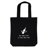 Ganz Funny "Book Club" Large Tote - Cotton Canvas, Snap Closure
