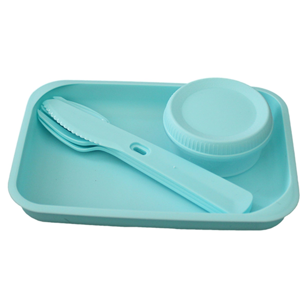 Curver Smart To Go 1.2L Lunch Kit - Utensils, Cup, Locking Lid