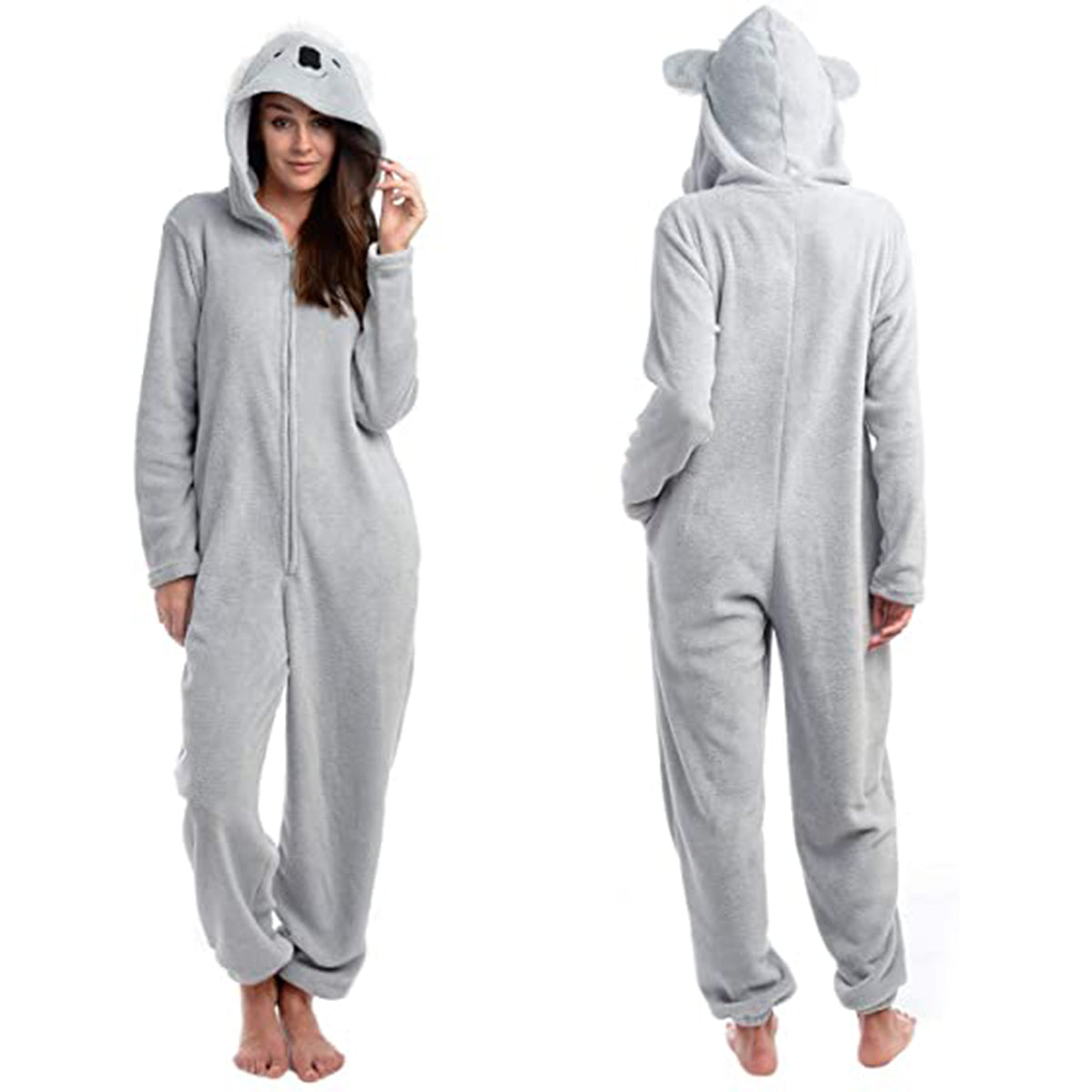 Body Candy Women's Fleece Onesie Pajamas - Cute Animal Costume!