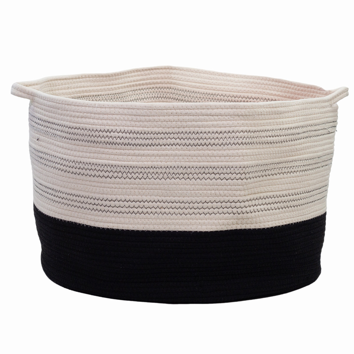 2pc Set Large Cotton Woven Baskets for Blankets, Clothing, Toys
