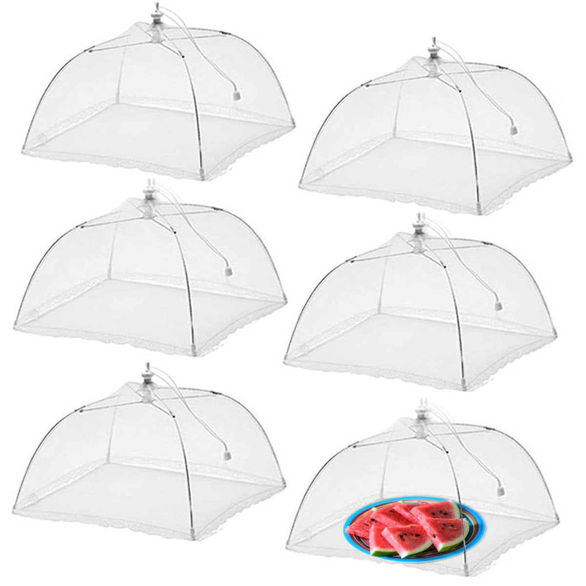 6pk Pop-Up 17x17” Large Outdoor Food Covers - Keep Bugs Out