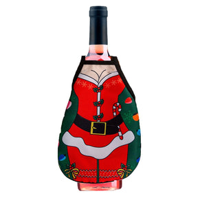 Holiday Bottle Apron for Wine & Beer - Cuter Than A Gift Bag!