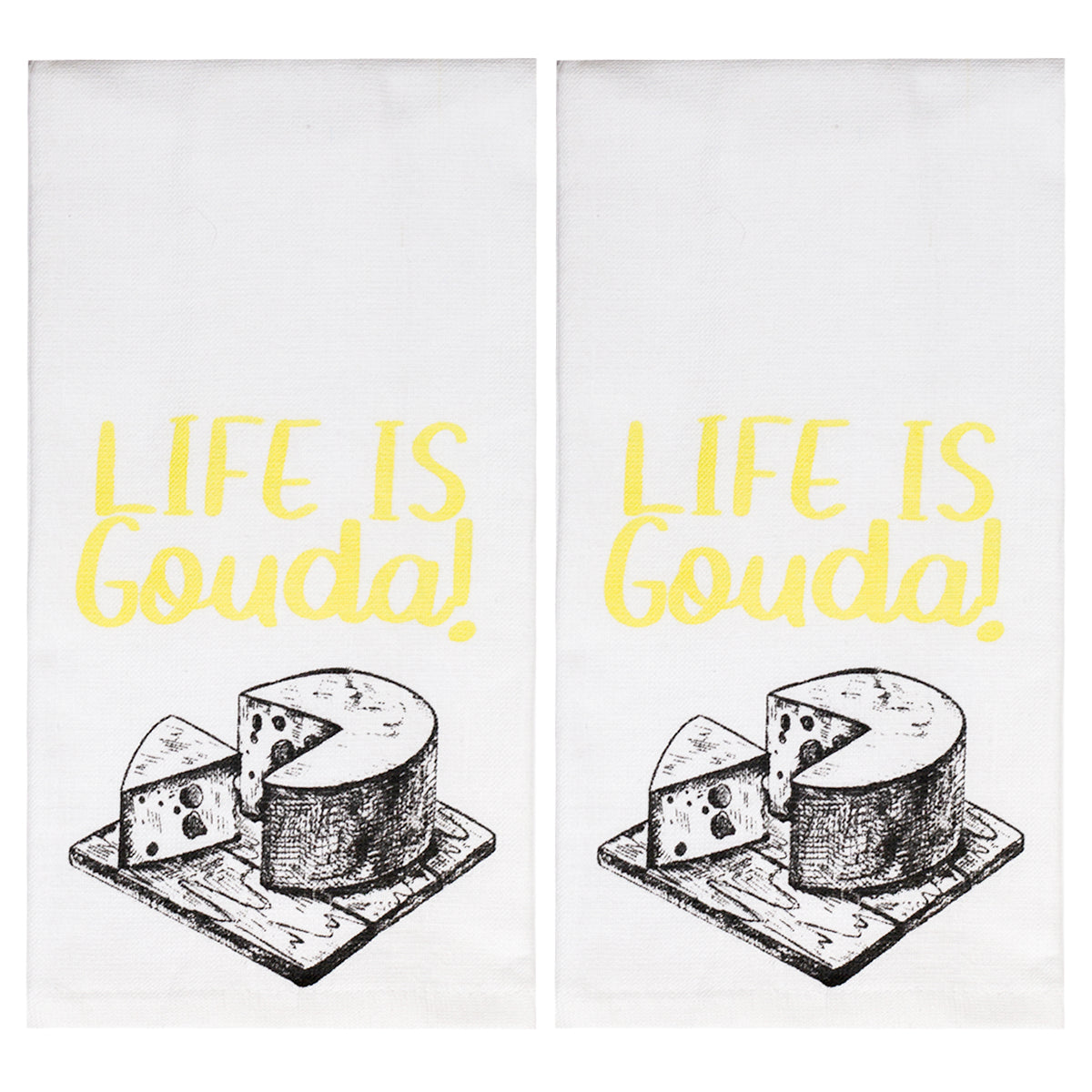 2pk Splash 100% Cotton Kitchen Towels - Fun Designs, Dry Humor!