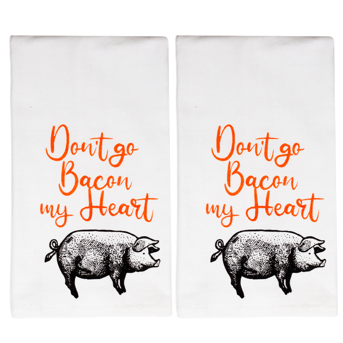 2pk Splash 100% Cotton Kitchen Towels - Fun Designs, Dry Humor!