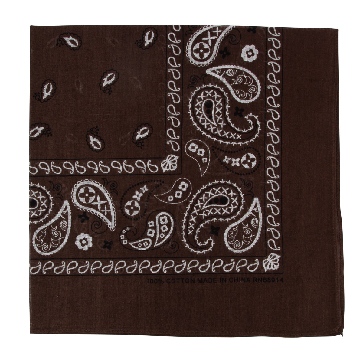 22” Classic Style 100% Cotton Bandana – Versatile Headwear