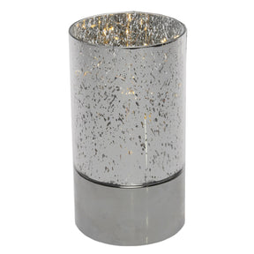 Silver Mercury Glass Accent Lamp Copper Fairy Light Lantern