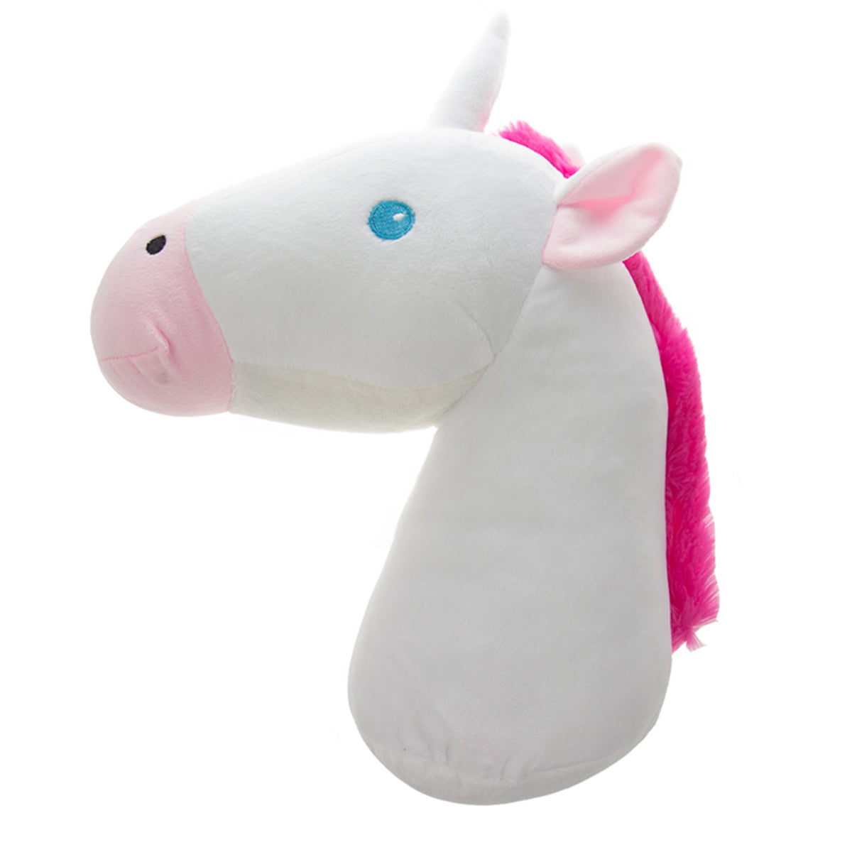 Unicorn Head Plush Pillow – Emoji Style Soft Stuffed Animal