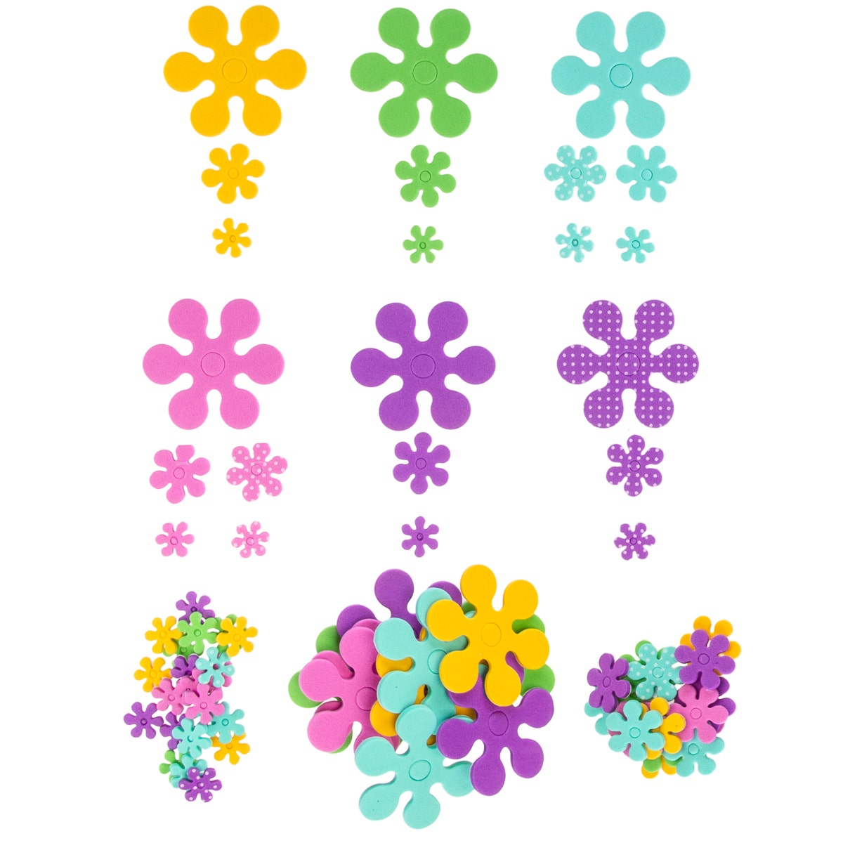 Duety 80Pcs Large Flower Stickers Waterproof Floral Sticker Set Colorful  Glitter Roses Daisies Peonies Stickers 8 Styles Multi-Purpose Flower  Stickers