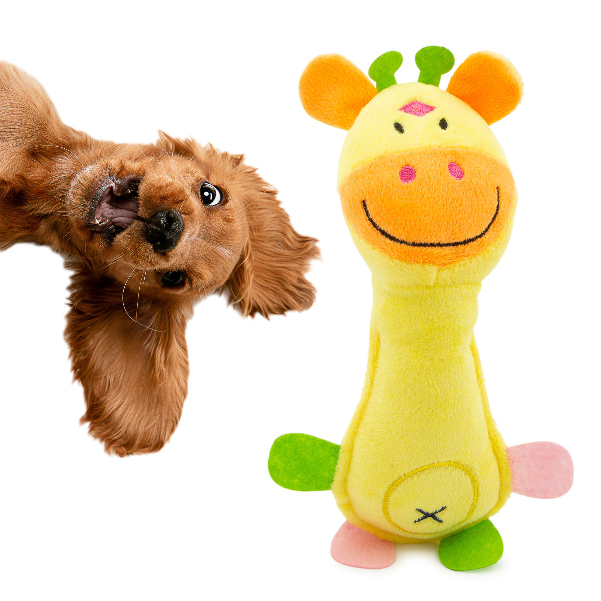 Soft Plush Animal Dog Toy With Squeaker – Snuggle, Toss, & Chew!
