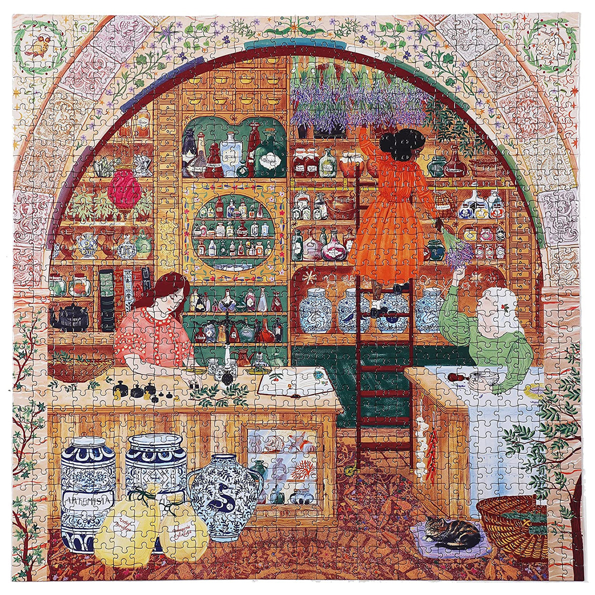 eeBoo 1000pc Square Jigsaw Puzzle – Artist-Designed, Eco-Friendly