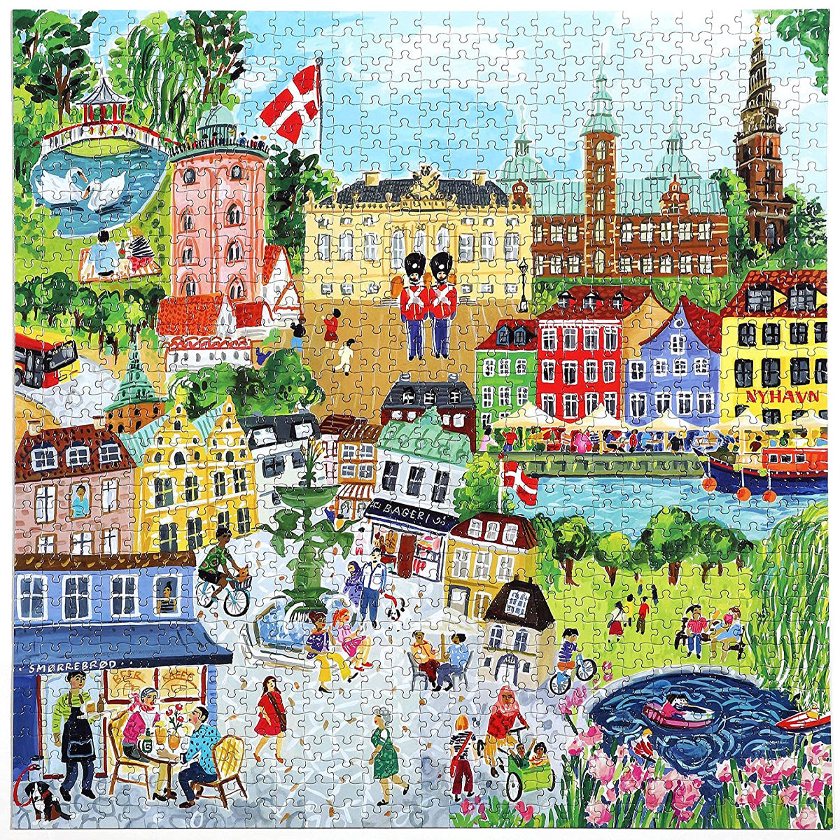 eeBoo 1000pc Square Jigsaw Puzzle – Artist-Designed, Eco-Friendly