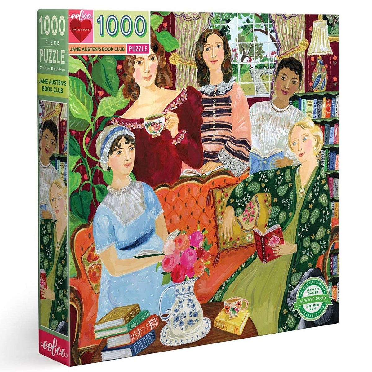 eeBoo 1000pc Square Jigsaw Puzzle – Artist-Designed, Eco-Friendly