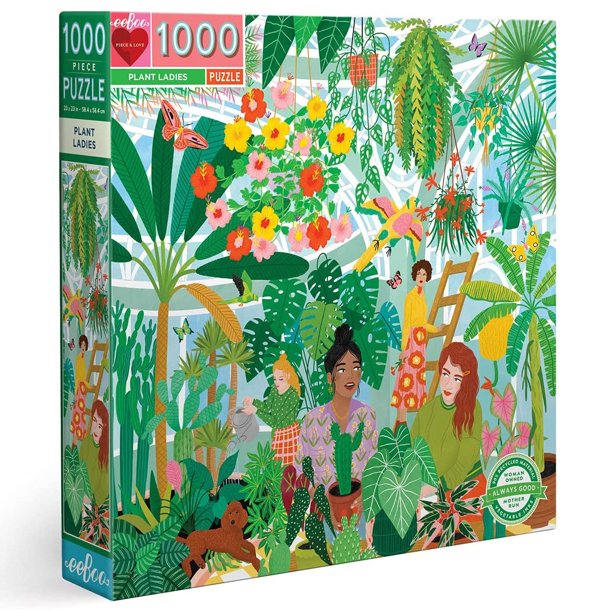 eeBoo 1000pc Square Jigsaw Puzzle – Artist-Designed, Eco-Friendly