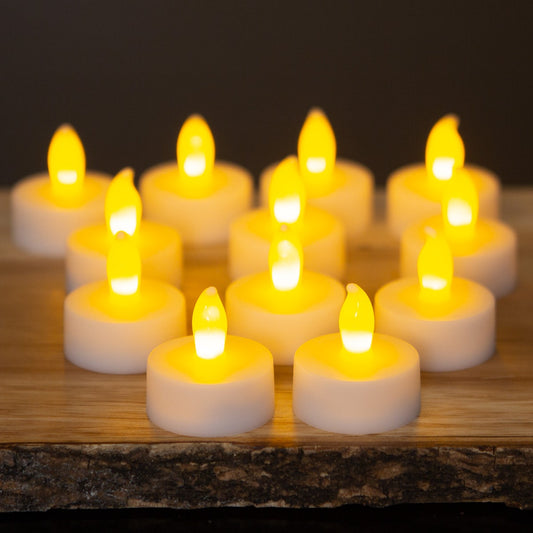 12pk Matchless Candle Co. LED Basics Flameless Tealights