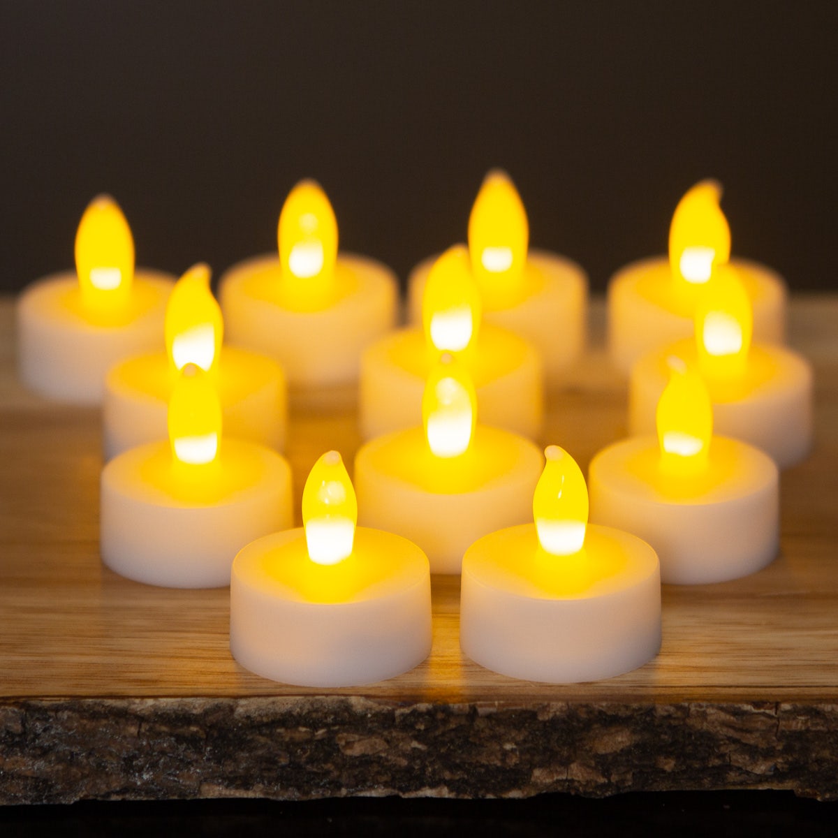 12pk Matchless Candle Co. LED Basics Flameless Tealights