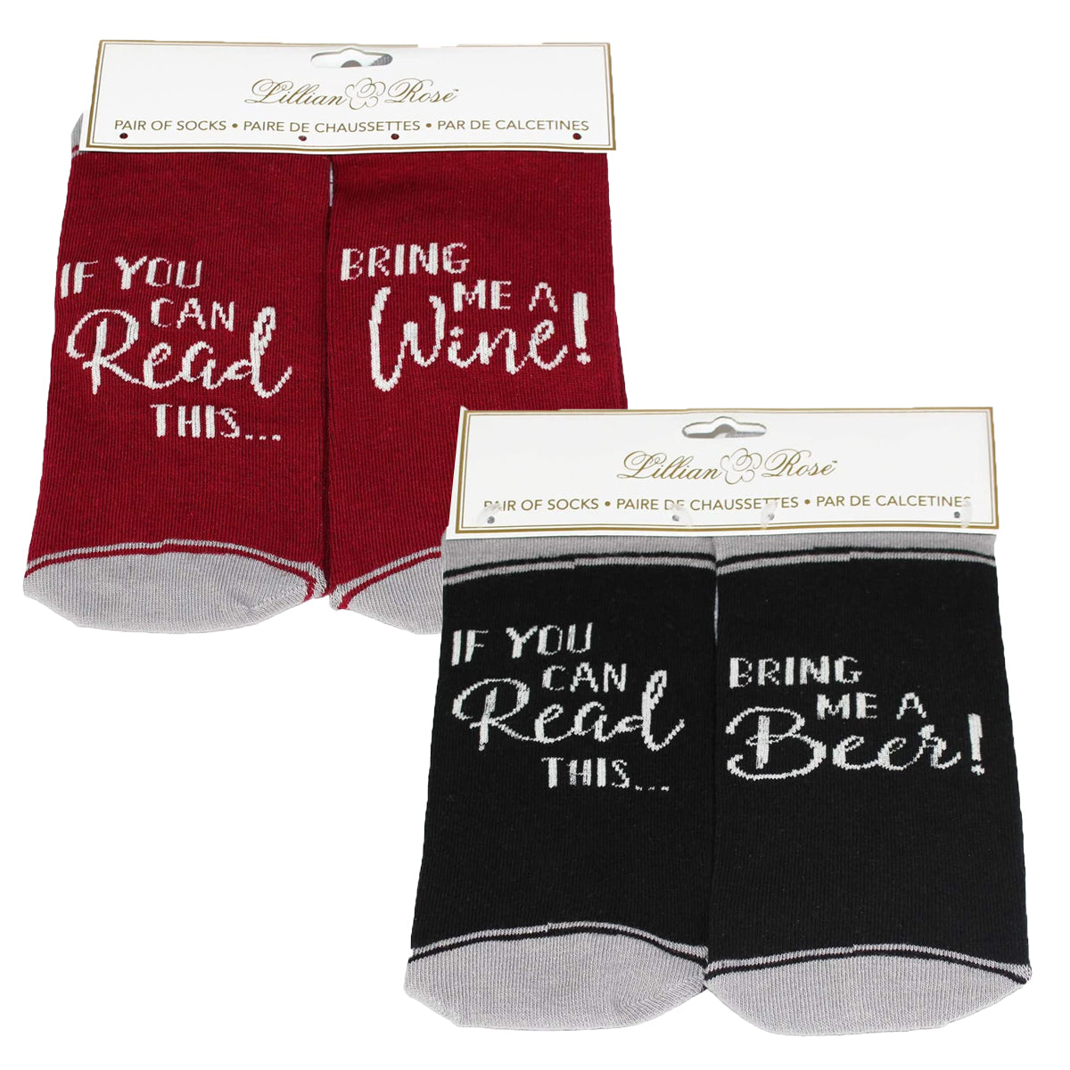 Lillian Rose Socks With Funny Sayings – Cotton, Men’s Or Women’s